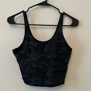 VGUC The Gym People Longline Sports Bra, Blackgrey Camo, S